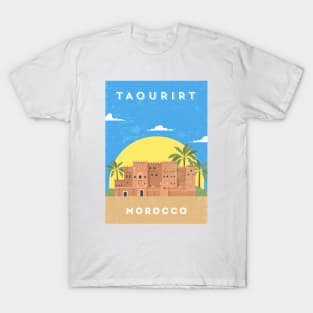 Taourirt, Morocco - Retro travel minimalist poster T-Shirt